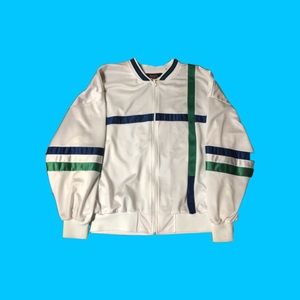 👟GREEN AND BLUE STRIPED TRACK JACKET👟